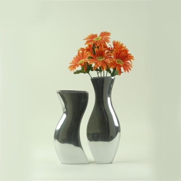 Buffed Adjoining Set of 2 Vases - Image 3
