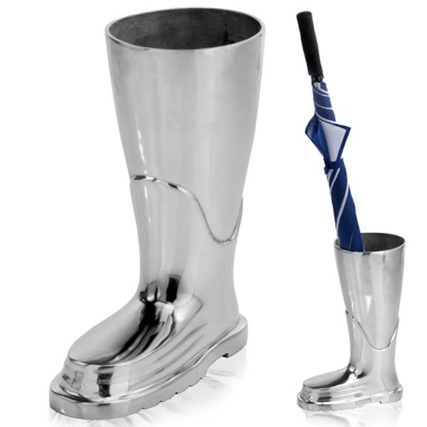 4.75" x 10.5" x 16" Buffed Firefighter Boot Stand - Image 3