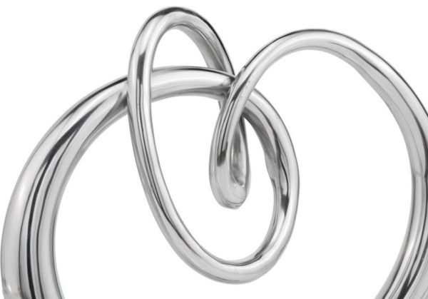 5" x 17" x 17" Buffed Twisted Knot Sculpture - Image 2