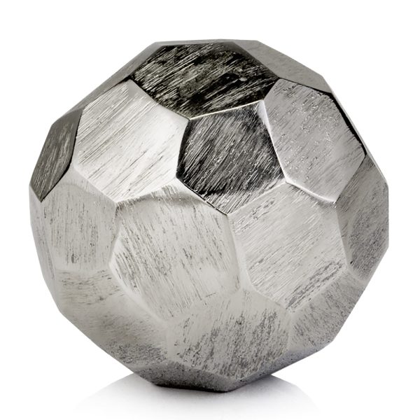 4" Rough Hewn Silver Sphere - Image 2
