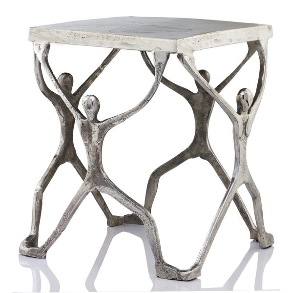 18" x 18" x 18" Buffed Man Figure Table - Image 4
