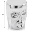 13" x 13" x 18" Silver Aluminum Face Stool - Image 2