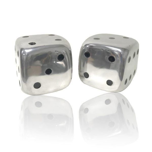 6" x 6" x 6" Buffed Decorative Dice Set of 2 - Image 3