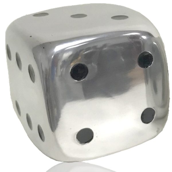 6" x 6" x 6" Buffed Decorative Dice Set of 2 - Image 4