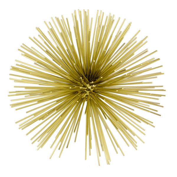 10" Antique Gold Finish Large Urchin Sphere - Image 2