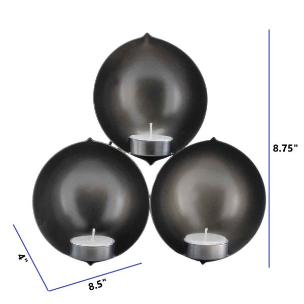 2.75" x 8.5" x 8.75" Bronze Cluster 3 Lite Wall Sconce - Image 5