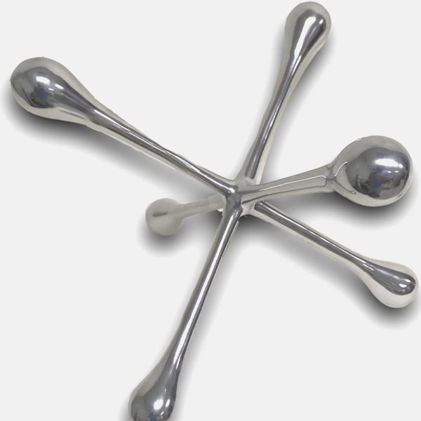 12" Silver Finish Extra Large Decorative Jack - Image 4