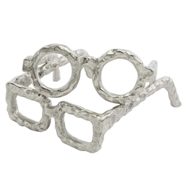 6.5" x 6" x 2" Silver Round Glasses - Image 4
