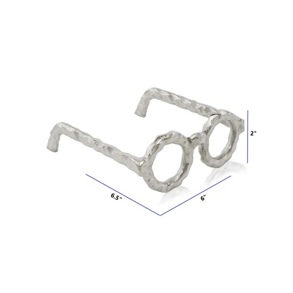 6.5" x 6" x 2" Silver Round Glasses - Image 5