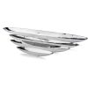20" Contempo Shiny Silver Short Boat Tray - Image 2