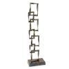 4" x 7" x 25.5" Bronze and Red Patina Cuadrado Tall Squares Sculpture - Image 3