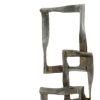4" x 7" x 25.5" Bronze and Red Patina Cuadrado Tall Squares Sculpture - Image 4