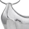 7" x 21" x 19.5" Rough Silver Extra Large Abstract Bull Sculpture - Image 5