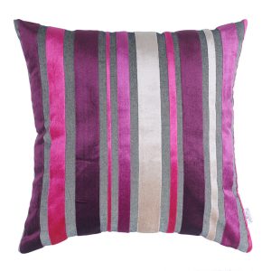 Set of 2 Purple Varigated Stripe Decorative Pillow Covers