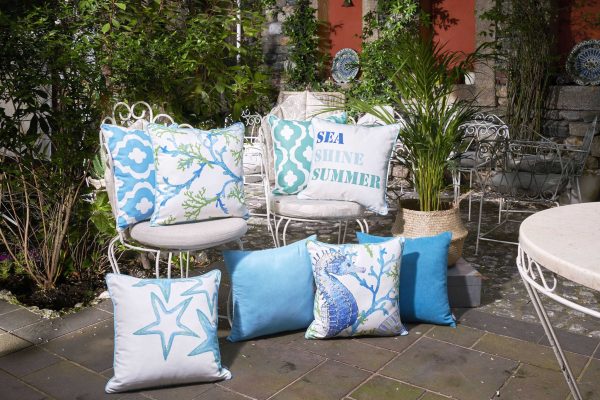 Turquoise Moroccan Geo Decorative Throw Pillow Cover - Image 2