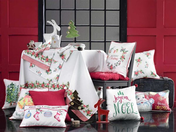 18"x18" Merry Christmas Printed Decorative Throw Pillow Cover - Image 2
