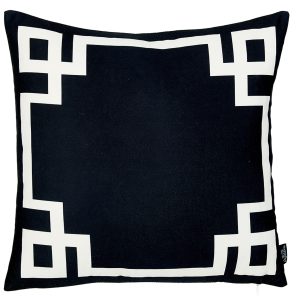 Black and White Geometric Decorative Throw Pillow Cover