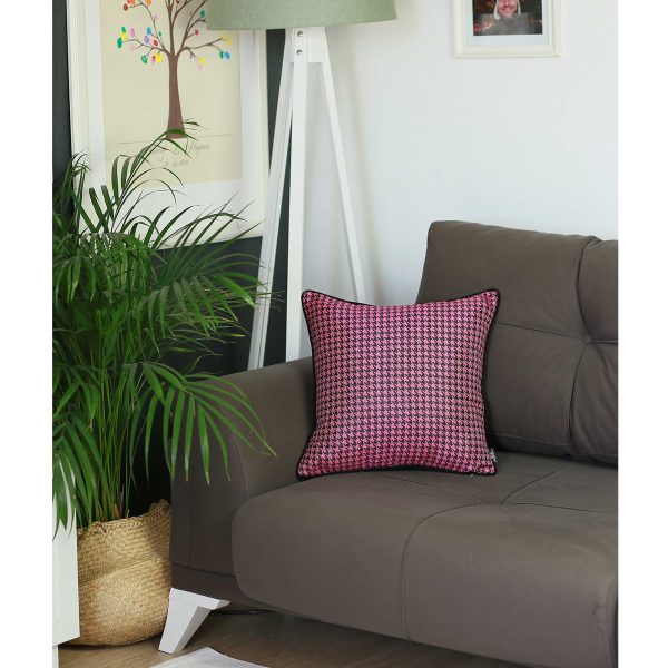 17"x 17" Jacquard Lily Decorative Throw Cover Pillow - Image 2
