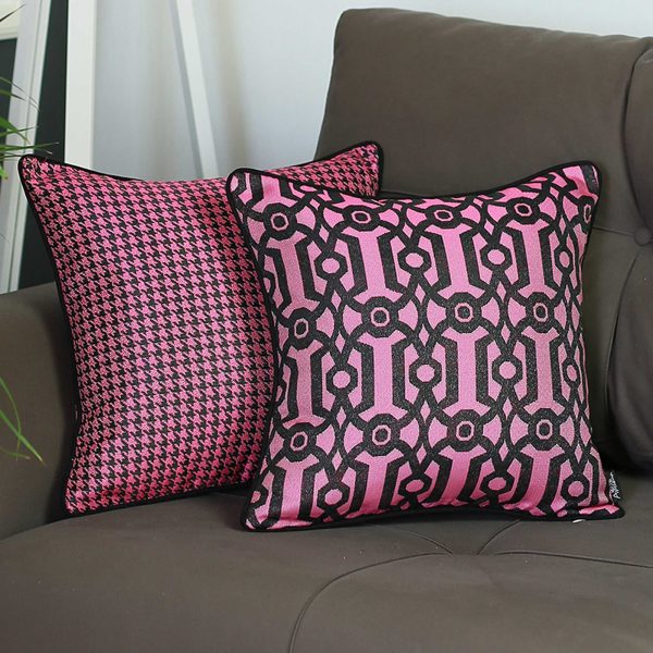 17"x 17" Jacquard Lily Decorative Throw Cover Pillow - Image 3