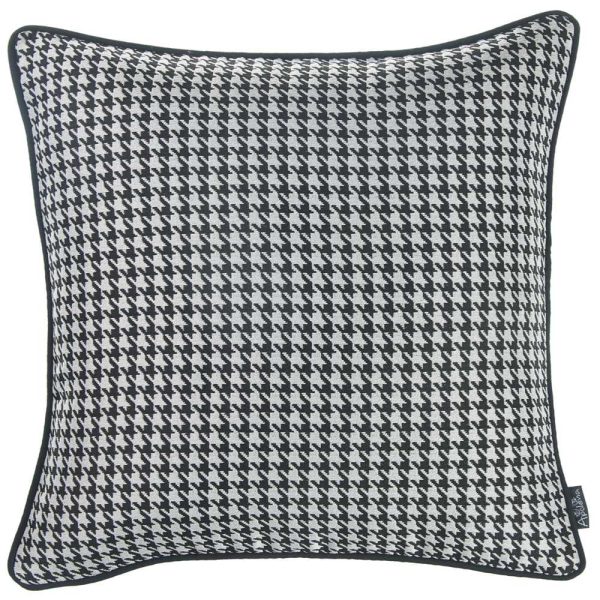 17"x 17" Grey Jacquard Decorative Throw Pillow Cover - Image 3