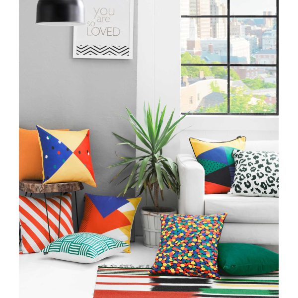 18"x18" Memphis Square Printed Decorative Throw Pillow Cover - Image 2