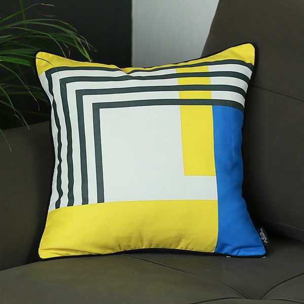 Square Abstract Geo Decorative Throw Pillow Cover - Image 3
