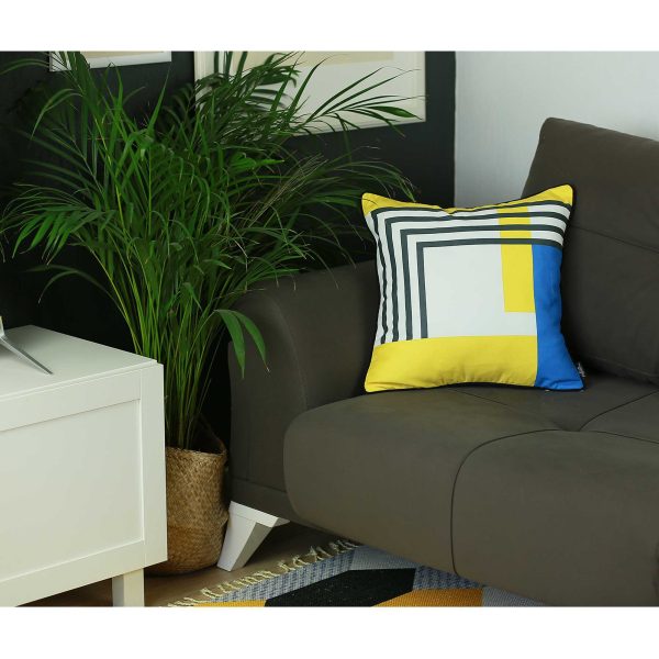 Square Abstract Geo Decorative Throw Pillow Cover - Image 4