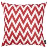 18"x18" Red Nautical Chevron Decorative Throw Pillow Cover Printed