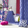 Blue Watercolor Wild Flower Decorative Throw Pillow Cover - Image 3