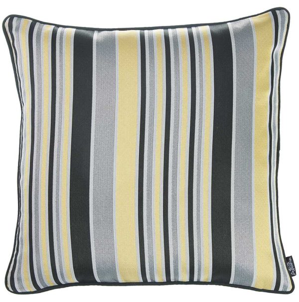 17"x 17" Jacquard Stripe Style Decorative Throw Pillow Cover - Image 5