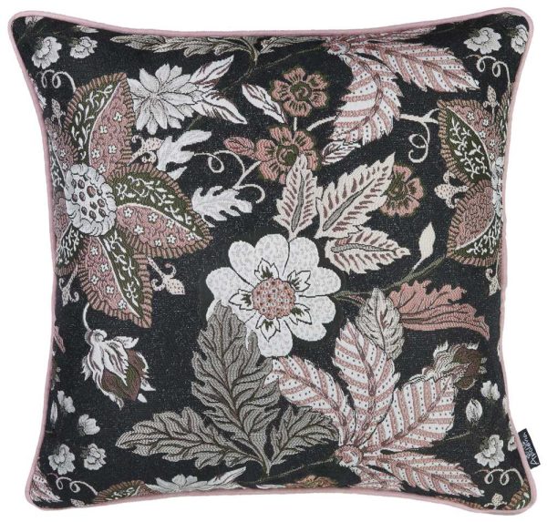 17"x 17" Jacquard Forest Night Decorative Throw Pillow Cover - Image 2