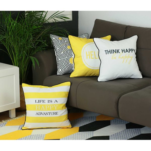 18"x18" Scandi Square Geo Printed Decorative Throw Pillow Cover - Image 3