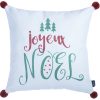 Joyeux Noel Square Printed Decorative Throw Pillow Cover - Image 2
