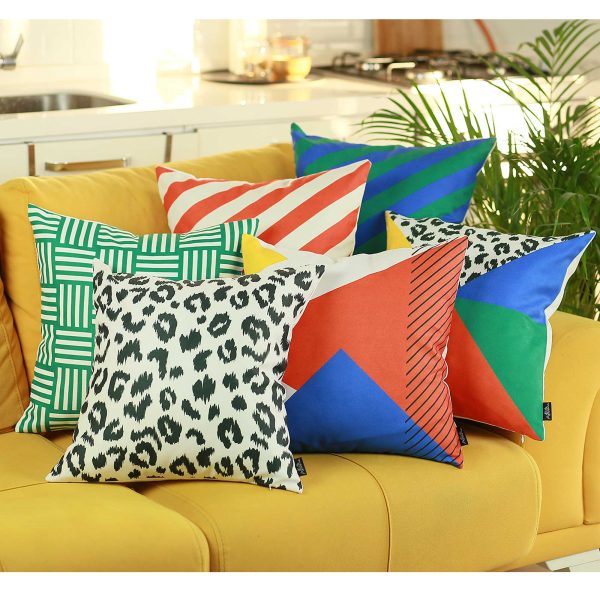 18"x18" Memphis Square Printed Decorative Throw Pillow Cover - Image 4