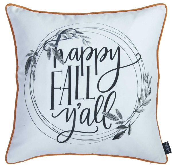 18"x18" Thanksgiving Quote Printed Decorative Throw Pillow Cover - Image 2