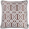 Dusty Red Jacquard Geo Decorative Throw Pillow Cover - Image 3