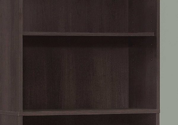 11.75" x 24.75" x 71.25" Cappuccino 5 Shelves  Bookcase - Image 2
