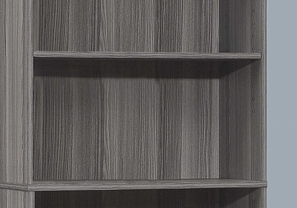 11.75" x 24.75" x 71.25" Grey 5 Shelves  Bookcase - Image 2