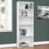 11.75" x 24.75" x 71.25" White 5 Shelves  Bookcase - Image 5