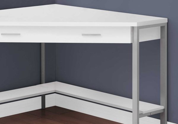 42" White Corner Computer Desk - Image 2