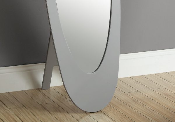 18.5" x 18.75" x 59" Grey Oval Frame  Mirror - Image 2
