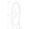 18.5" x 18.75" x 59" Grey Oval Frame  Mirror - Image 3