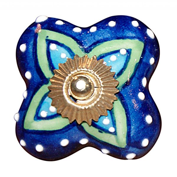 1.5" x 1.5" x 1.5" Ceramic Metal Multicolor 12 Pack Knob - Image 2