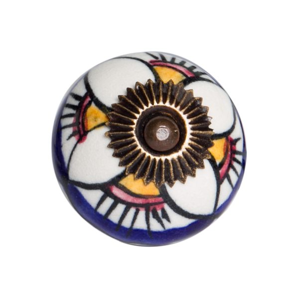 1.5" x 1.5" x 1.5" Ceramic Metal Multicolor 12 Pack Knob - Image 2