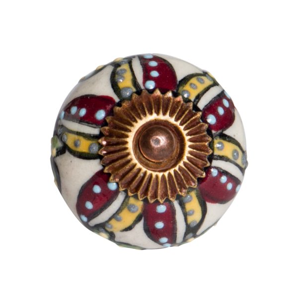 1.5" x 1.5" x 1.5" Ceramic Metal Multicolor 12 Pack Knob - Image 2