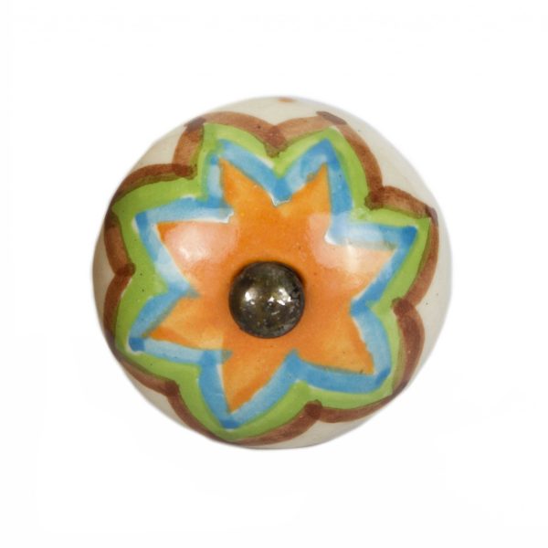1.5" x 1.5" x 1.5" Ceramic Metal Multicolor 12 Pack Knob - Image 2
