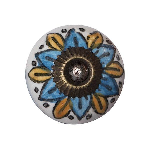 1.5" x 1.5" x 1.5" Ceramic Metal Multicolor 12 Pack Knob - Image 2