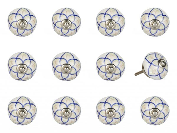 1.5" x 1.5" x 1.5" Ceramic Metal Multicolor 12 Pack Knob