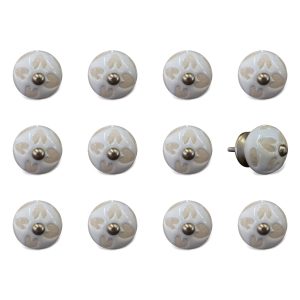 1.5" x 1.5" x 1.5" Ceramic Metal Multicolor 12 Pack Knob