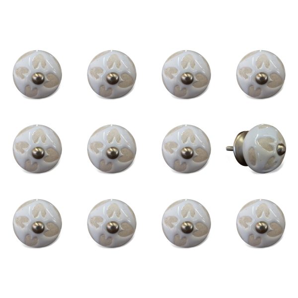 1.5" x 1.5" x 1.5" Ceramic Metal Multicolor 12 Pack Knob
